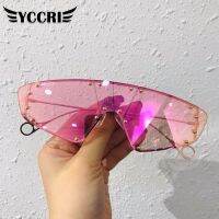 【cw】 YCCRI New Fashion Eye Protection Sunglasses Women Irregular Mirror Rivet Glasses Vintage Sun Glass for Women Men UV400 【hot】 !