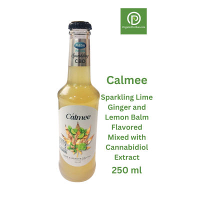 Calmee เครื่องดื่มสปาร์คกลิ้ง รสมะนาวขิง และเลมอนบาล์ม ผสมสารสกัดซี.บี.ดี. Sparkling Lime Ginger and Lemon Balm Flavored Mixed with Cannabidiol Extract (250 ml)
