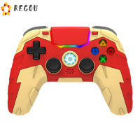 Wireless Gamepad ที่จับเกมที่รองรับบลูทูธเข้ากันได้กับ Iron Man PS4/PS3 Ios13.0หรือสูงกว่าระบบ Pc