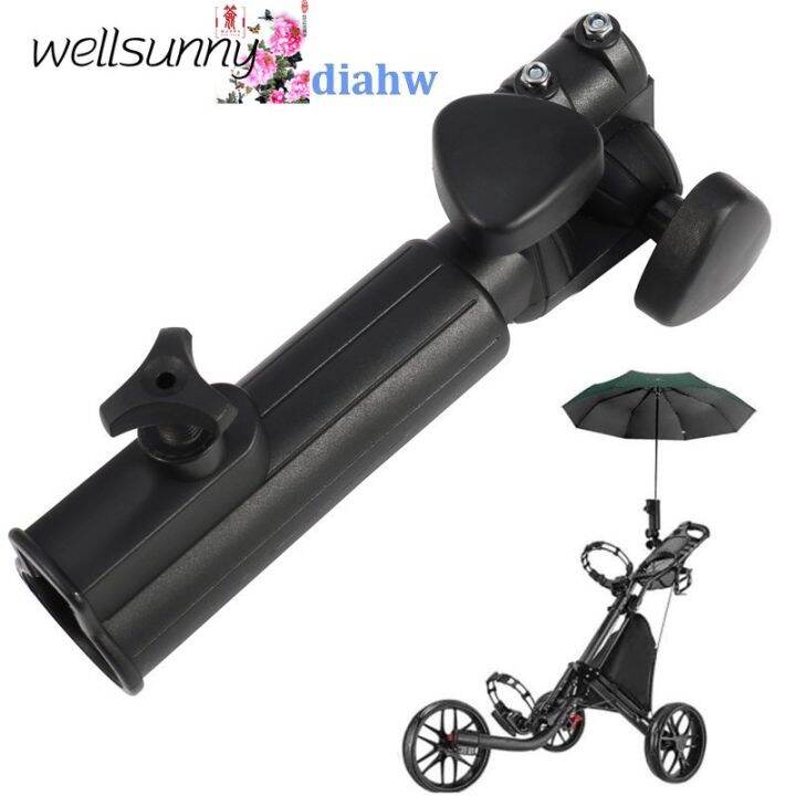 Wellsunny Golf Umbrella Holder, Adjustable AntiFall Black Umbrella Stand Deluxe Cart Umbrella