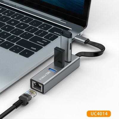 ฮับ USB3.0ขนาดกะทัดรัดที่ออกแบบอะแดปเตอร์อีเทอร์เน็ต1000Mbps สำหรับ iMac Pro , MacBook Air , IPad Pro หรือ Thunderbolt 3ฮับที่รองรับ FONA