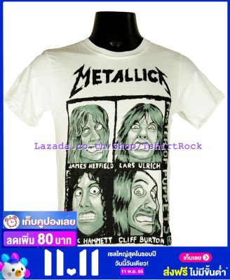 เสื้อวง METALLICA เมทัลลิกา ไซส์ยุโรป เสื้อยืดสีขาว วงดนตรีร็อค เสื้อร็อค  MET8045 สินค้าในประเทศ