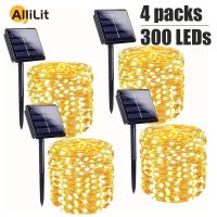 【CW】 50/100/200/300 LED Solar Light Outdoor Lamp String Lights For Holiday Christmas Party Fairy Garden Garland 4/3/2/1pack