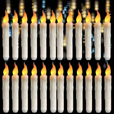 【CW】 12/18Pcs Flameless LED Taper Candles Lights Candlesticks Tealight Lamp for Church Wedding Birthday Party Christmas Dinner Decor