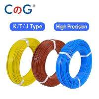 CG K/T/J Type 2x0.3/2x0.5mm 2 core PTFE Insulator Shielded Thermocouple Wire High Temperature Measuring Line Compensation Cable