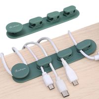 Pengatur Kabel Perekat Diri Fleksibel Kabel USB Winder Silikon Klip Manajemen Mouse Keyboard Earphone Pemegang Kabel Data