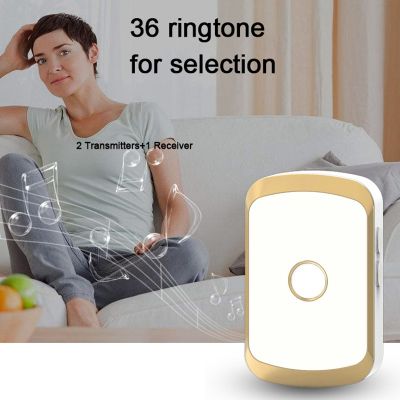 Wireless Doorbell Ac 110-220V Smart Digital Waterproof Push Button Doorbell 36 Melody 4 Volume