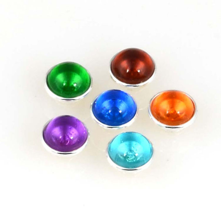 A Set Of Baking Finish Jewelpops Fits DIY Charm Bracelets Necklace Ring 925 Silver Plating Assorted Color Glass Jewelpops