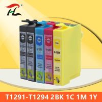 5แพ็คเข้ากันได้กับ T1295ตลับหมึก1291สำหรับ Epson T1291 T1292 T1294 T1293สำหรับ Epson SX420W SX425W SX525WD เครื่องพิมพ์ SX230