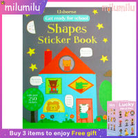 Usborne Get Ready For School Shapes Sticker Book Colouringหนังสือภาพกิจกรรมภาษาอังกฤษสำหรับเด็ก