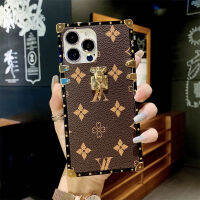 ?เป็นที่นิยมมากที่สุด?เคสโทรศัพท์หนัง PU สี่เหลี่ยมดีไซน์เนอร์สำหรับ iPhone 13 12 11 14 Pro MAX XS XR Plus ดอกไม้สุดหรูแฟชั่นเคสซิลิโคนแบบนิ่ม