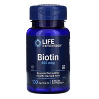 ??Biotin?? ไบโอติน วิตามินบำรุงผม 600mcg. เป็นปริมาณที่ร่างกายต้องการถึง 2000% ของแบรนด์ Life Extension ฝ