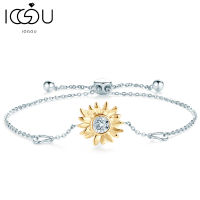 IOGOU Moissanite สร้อยข้อมือผู้หญิงดอกทานตะวันแท้925เงินสเตอร์ลิงผู้หญิงมือ Certified Heart สร้อยข้อมือเครื่องประดับ