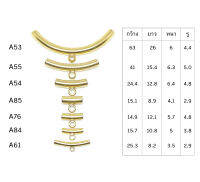 CJ-Beads โค้งเรียบ มี 7 ขนาดให้เลือก รหัส A53,A55,A54,A85,A76,A84,A61 (ห่วงเชื่อมพิเศษ ไม่ลอกไม่ดำ)
