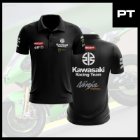 2023 New -pria 2023 Polo Logomix Kawasaki Racing 2023s Motogp Racing Team Unisex Short Sleeve Graphic Unisex Polo Collar Shirt 100% Cotton Sablon/logo Sablon Printed Press Premium/latest Mens Womens Clothing(free Name Logo Custom) Unisex summer polo