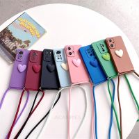 Note11s Love Heart Crossbody Lanyard Case On For Xiaomi Redmi Note 11 12 10 9 8 Pro 7 10s 9s 11s 11pro 4g 5g Cord Silicone Cover