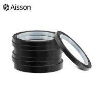 ‘；【=- 5/8/10/12/15/20/25Mm*50M Black Film High Temperature Resistant Shading Waterproof Tape