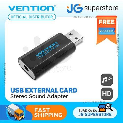 Vention Plug and Play 2 in 1 USB External Sound Card to 3.5mm Aux Port