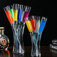 6Pc 120/150ml Colorful Champagne Glass Creative Flute Goblet Beach Glass Crystal Cocktail Wine Cup With Base Bar Party Drinkware