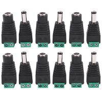 12 Pcs 5.5X2.1mm Female + Male CCTV DC Power Connector Adapter Repar Part