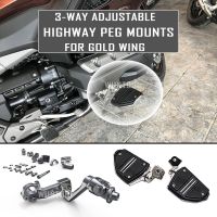 ❂ Gold Wing Accessories Highway Peg Fits For Honda Goldwing Tour DCT Airbag 1800 F6B GL1800 3-Way Adjustable Highway Peg Mounts