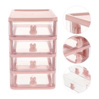 Small Plastic Drawers Drawer Storage Box Desk Organizers Office Stationery Container Transparent Table