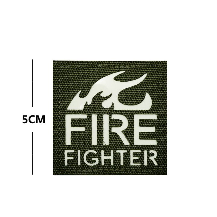 fire-mini-reflective-magic-sticker-glow-in-the-dark-firefighter-fire-fighter-rescue-team-tag-sewing-tactical-patch-for-clothing-adhesives-tape