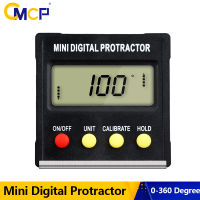 CMCP Mini Digital Protractor Inclinometer 0-360 Degree Electronic Level Box Magnetic Base Measuring Tools