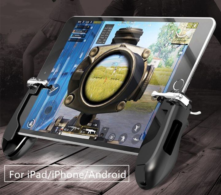 จอยควบคุมเกม-pubg-สำหรับ-ipad-จอยสติ๊กทริกเกอร์-l1r1ปุ่มไฟเล็งกุญแจผสมที่ถือเกมสำหรับ-ipad-mini-5อากาศ