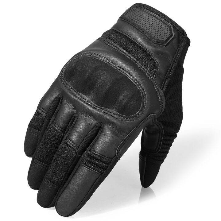 Touch Screen Motorcycle Gloves Moto Motorbike Motocross PU Leather Protective Gear Hard Knuckle