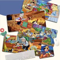 Disney Pinocchio Mouse Pad Stock แผ่นรองเมาส์สำหรับเล่นเกมแล็ปท็อปขนาด เหมาะสำหรับ Large Edge Lock แผ่นรองคีย์บอร์ดเกม