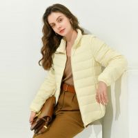 ZZOOI 2022 Spring Women Jackets  90% White Duck Down Fashion Slim Fit Ultra Lightweight Packable Puffer Jacket 12 Colors Brnad Coats