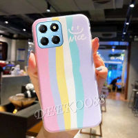 โทรศัพท์มือถือกรณี Honor X6 X7 X8 X9 70 Pro 5G 4G Huawei Nova 10 Pro 9 SE 8i Y90 Y70 2022ใหม่สายรุ้งสี Softcase TPU มาร์ทโฟนคนรักคู่กลับที่มีสีสันกรณี HONORX6 HONORX Nova10ที่10Pro