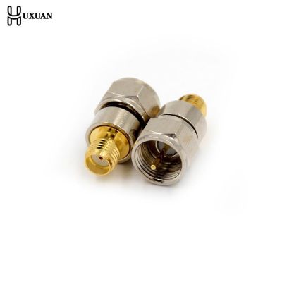Nickel&amp;Gold Plated F Type Male Plug To SMA Female Jack Straight RF Coaxial Adapter Connector Electrical Connectors