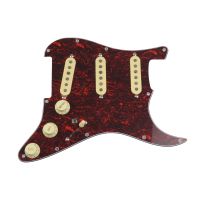 WK-Loaded Pickguard Pickups Guitar Alnico 5 Pickups SSS Single Coils Pickups /Yellow Pickup Covers Set