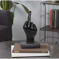 Personalized Middle Finger Statue Ornaments Resin Artistic Finger Crafts Witch Hand Sculpture Figures Funny Gesture Home Decors