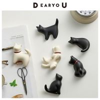 ◑ Cat Refrigerator Magnets Creative Personality Three-dimensional Strong Magnet Cute Magnet Photo Message Post