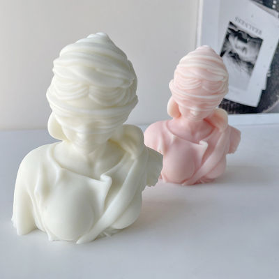 Creative Candle Mold Art Sculpture Wax Tool Handmade Soap Mold Silicone Mold Lady Justice Statue Candle Mold Homemade Aromatherapy