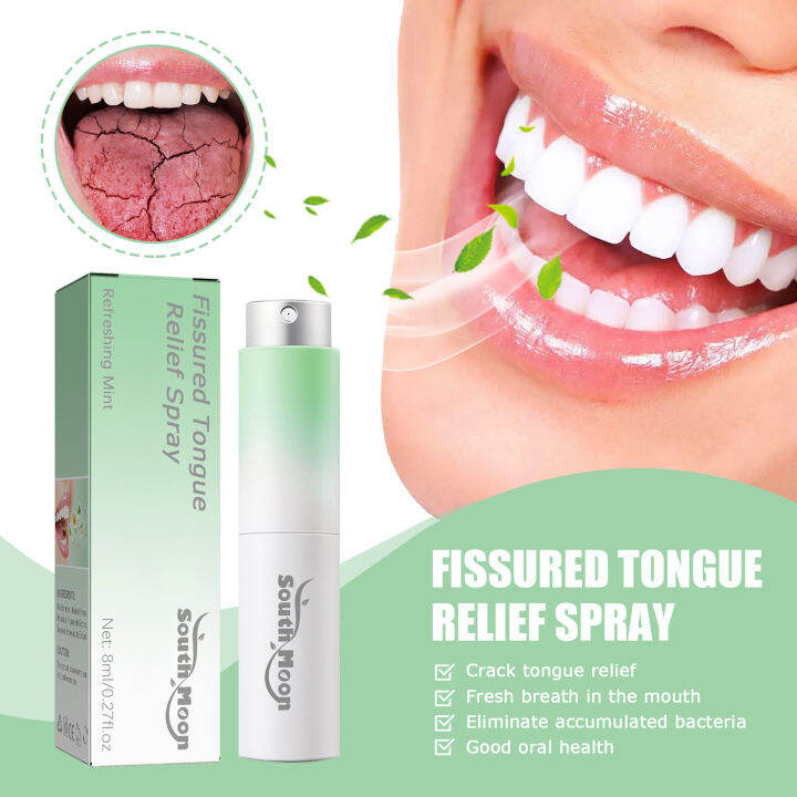 South Moon Cracked Tongue Relief Spray Tongue Cracking and Bad Breath ...