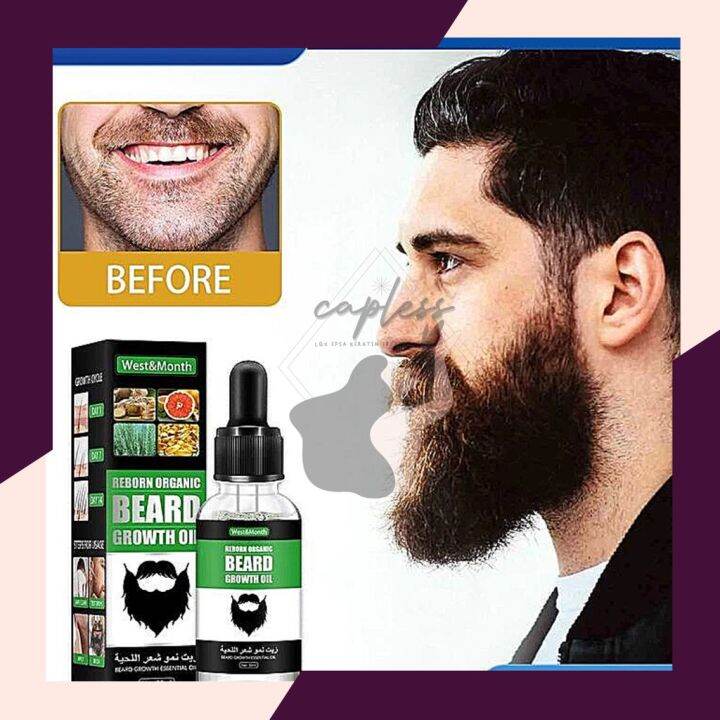 30ml Men Beard Growth Oil Soften Hair Growth Nourishing Beard Moustache