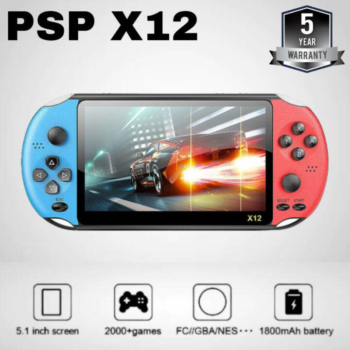 X12 PLUS Video Game Console Handheld PSP Game Player Builtin 3000