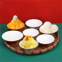 Ice Cream Bowl Melamine Creative Snack Bar Commercial Retro Dinnerware Set Anti Drop Dessert Smoothie Ware Buffet Food Display