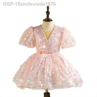 15smilevonla1976 Vestido De Festa Rosa Com.lantejoulas Para Meninas Vestido Baile Criança Elegante E Luxuoso Vestidos Festas Formais Kawamento Kawaii