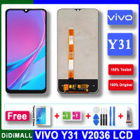 100% จอแอลซีดีต้นฉบับสำหรับ VIVO Y31 2020 V2036จอแสดงผล LCD Touch Screen Digitizer สมัชชาอะไหล่สำหรับ V2036_21 100% ทดสอบ