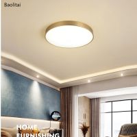 Golden Ceiling Light Led 23CM 30CM 12W 18W 220V Modern Nordic Round Living Room Bedroom Aisle Balcony Study Kitchen Lamp