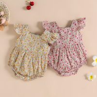 COD DSFERTEREERRE 【ready store】baby clothes Newborn Gril Clothing Summer floral Sleeveless Open file Romper Jumpsuit