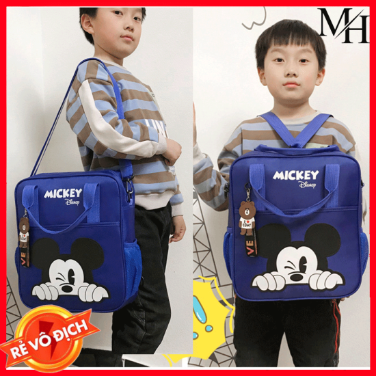Túi đeo chéo học thêm hình mickey cho bé trai bé gái từ tiểu học đến cấp 2 - ảnh sản phẩm 1