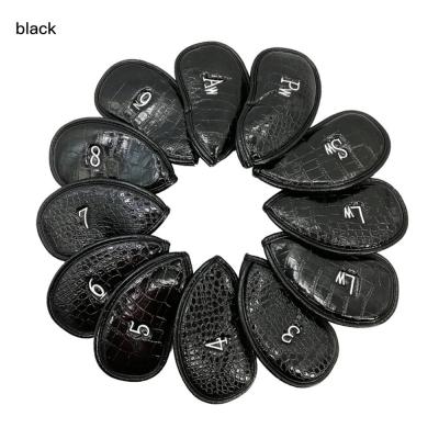 12 Pcs PU Leather Golf Club Cap Exquisite Protector Iron HeadFit Main Iron Clubs Both Left And Right Handed Golfer Accessories