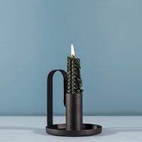 {6shop Department Store} 2Pcs เชิงเทียน Taper เชิงเทียน Anti Rust Retro เหล็ก Vintage Candelabra ขาตั้ง Candlelight Dinner Party Kitchen Home Decor