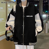 MAYCHEER   เสื้อโค้ทป๊อปสไตล์วัยรุ่นเรียบง่ายใหม่สำหรับเครื่องแบบเบสบอลผู้ชายเทรนด์มาตรฐานเสื้อแจ็คเก็ตแฟชั่น